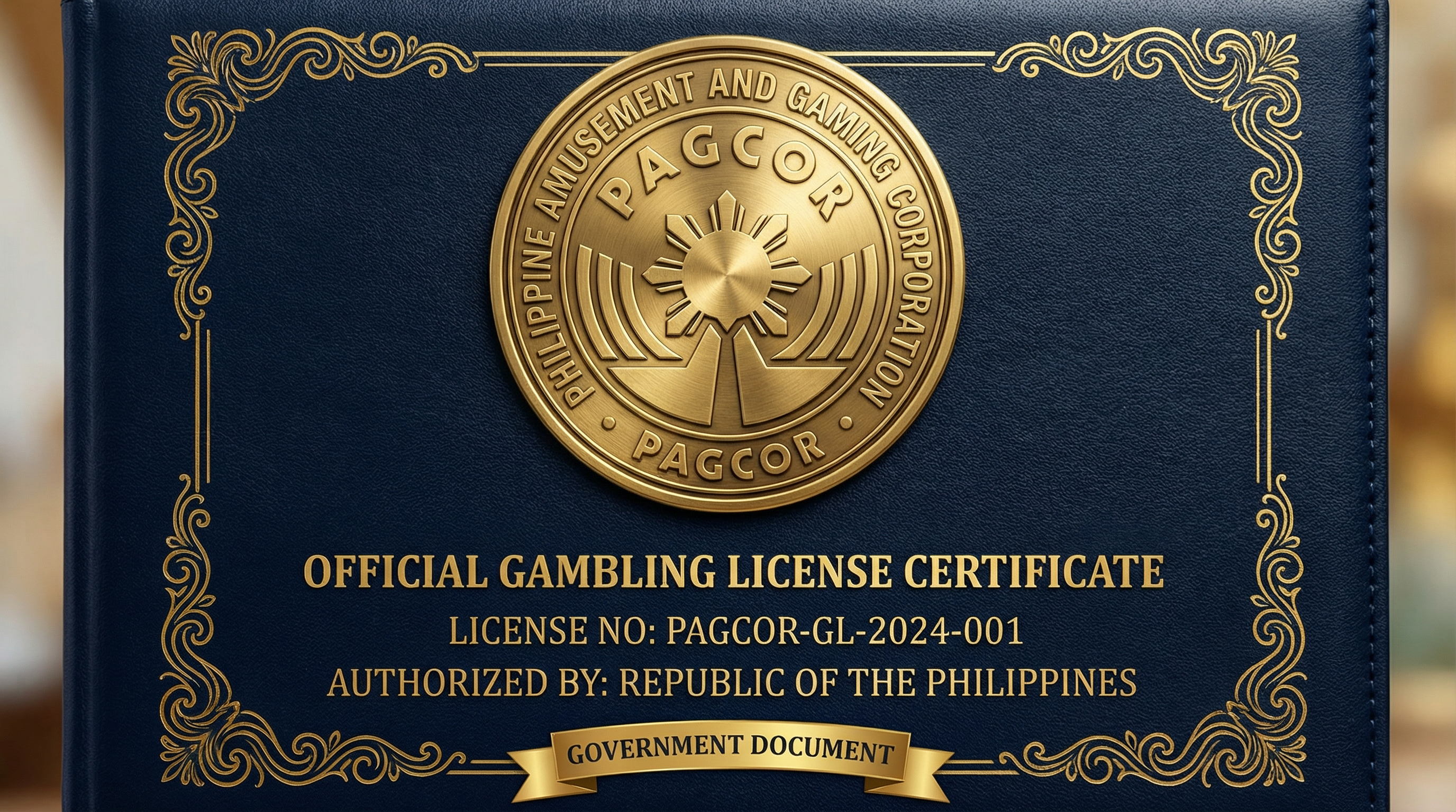 菲律宾PAGCOR博彩牌照官方证书